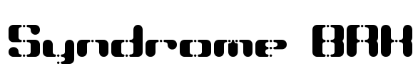 Syndrome BRK Font Image