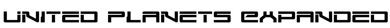 United Planets Expanded Font Image