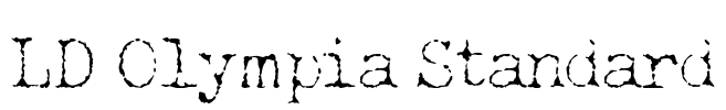 LD Olympia Standard Font Image