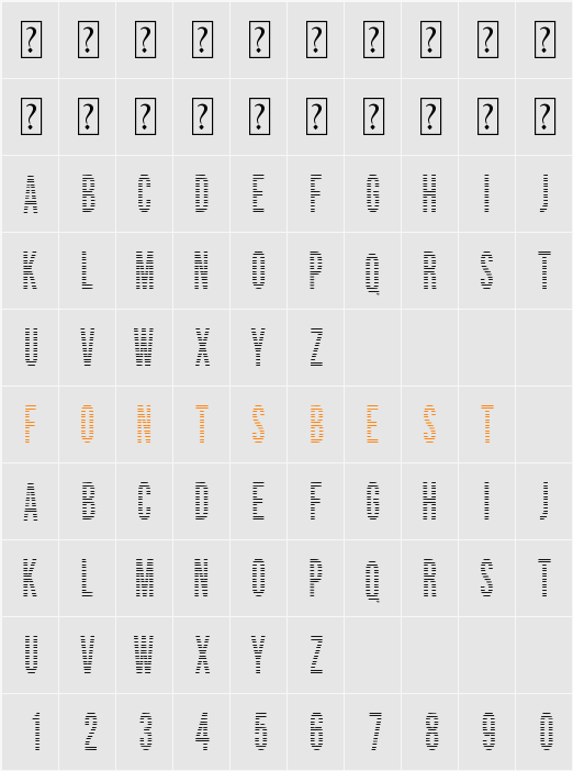 woodcutter lines Character Map
