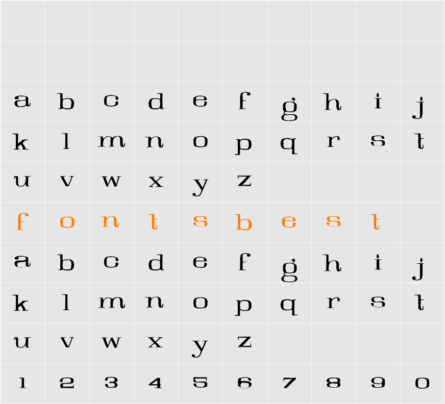 Galeries Character Map