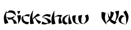 Rickshaw Wd Font Image