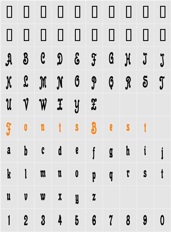 Rumrunner Character Map