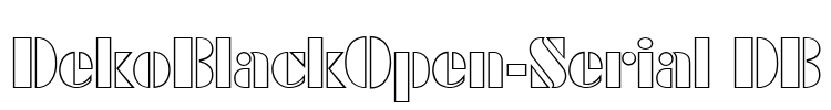 DekoBlackOpen-Serial DB Font Image