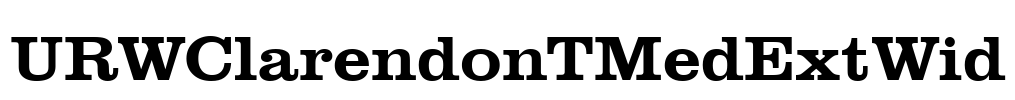 URWClarendonTMedExtWid Font Image