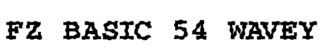 FZ BASIC 54 WAVEY Font Image