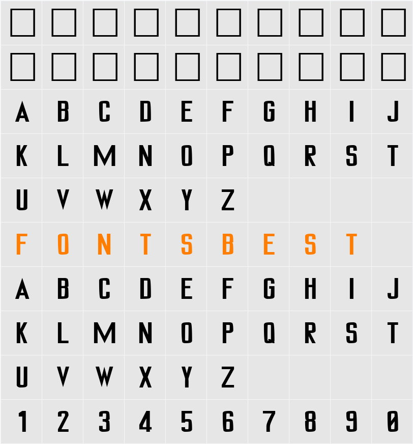 FZ BASIC 32 EX Character Map