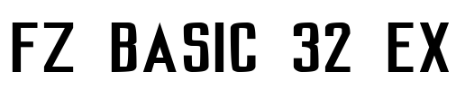 FZ BASIC 32 EX Font Image