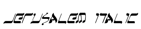 Jerusalem Italic Font Image