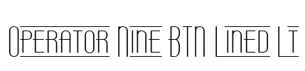 Operator Nine BTN Lined Lt Font Image