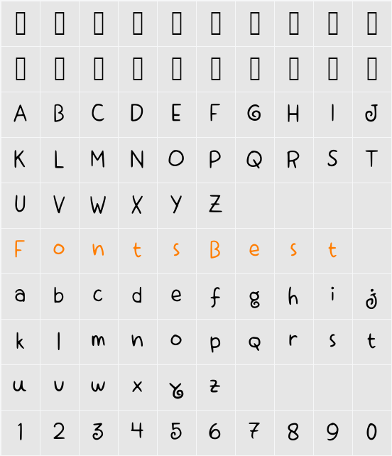 Macopah Character Map