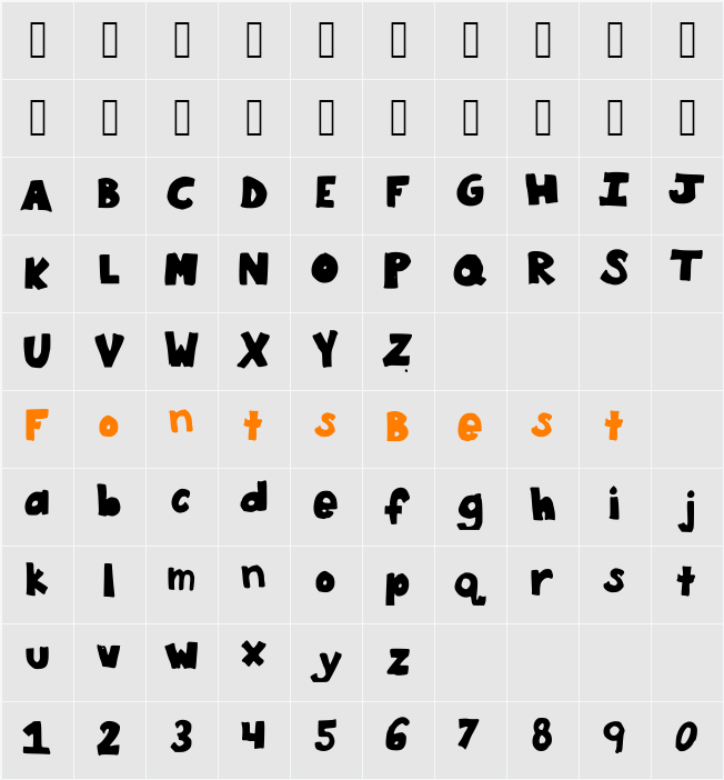Little_Things Character Map