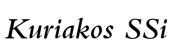 Kuriakos SSi Font Image