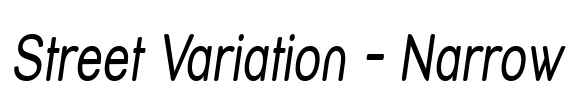 Street Variation - Narrow Font Image