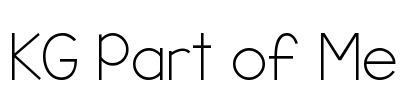 KG Part of Me Font Image