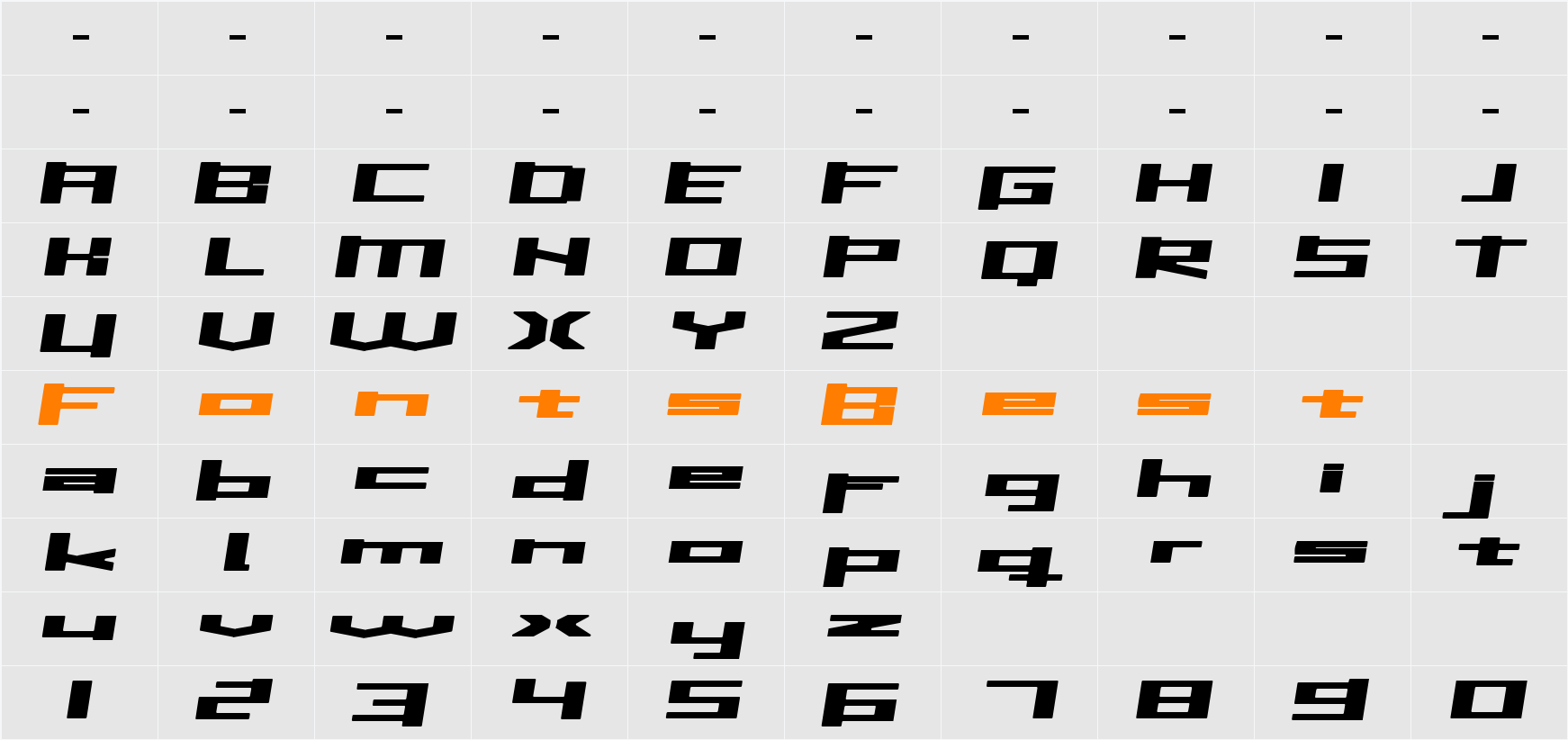 InavelStorebror Character Map