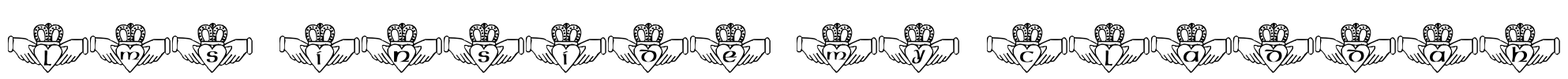 LMS Inside My Claddah Font Image