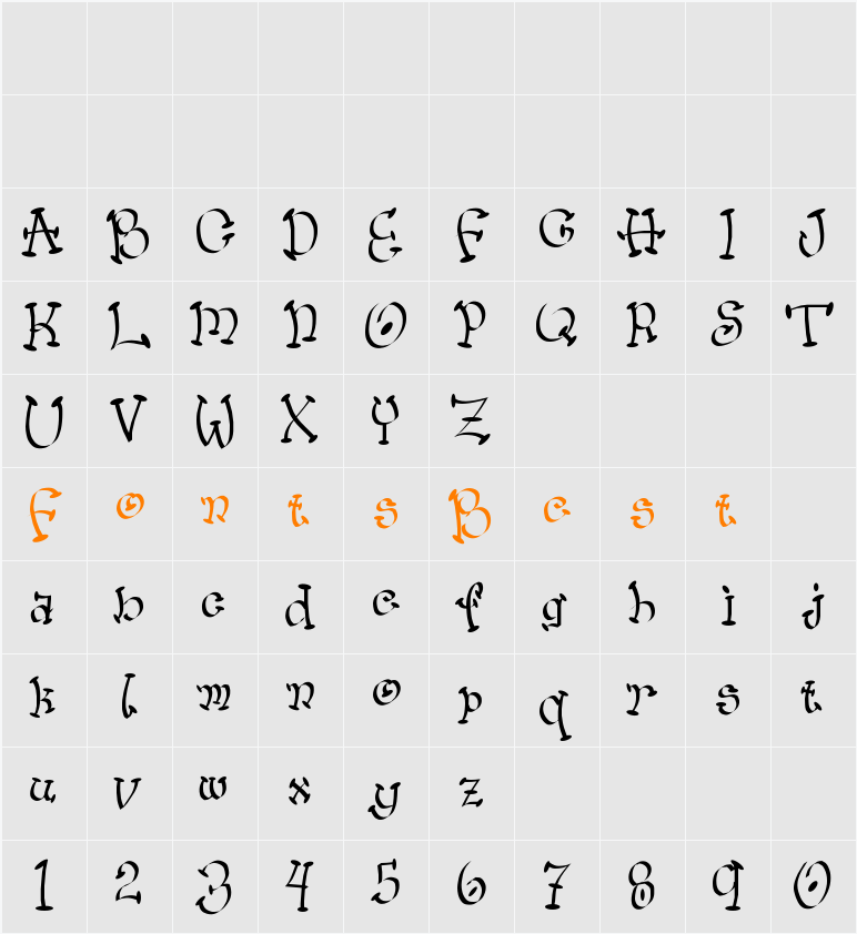 510-CAI978 Character Map