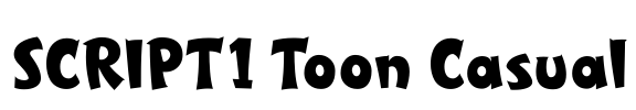 SCRIPT1 Toon Casual Font Image