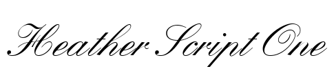 Heather Script One Font Image
