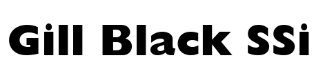 Gill Black SSi Font Image