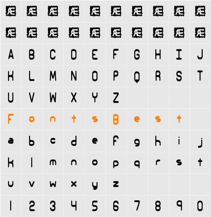 Elsewhere BRK Character Map