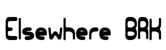 Elsewhere BRK Font Image