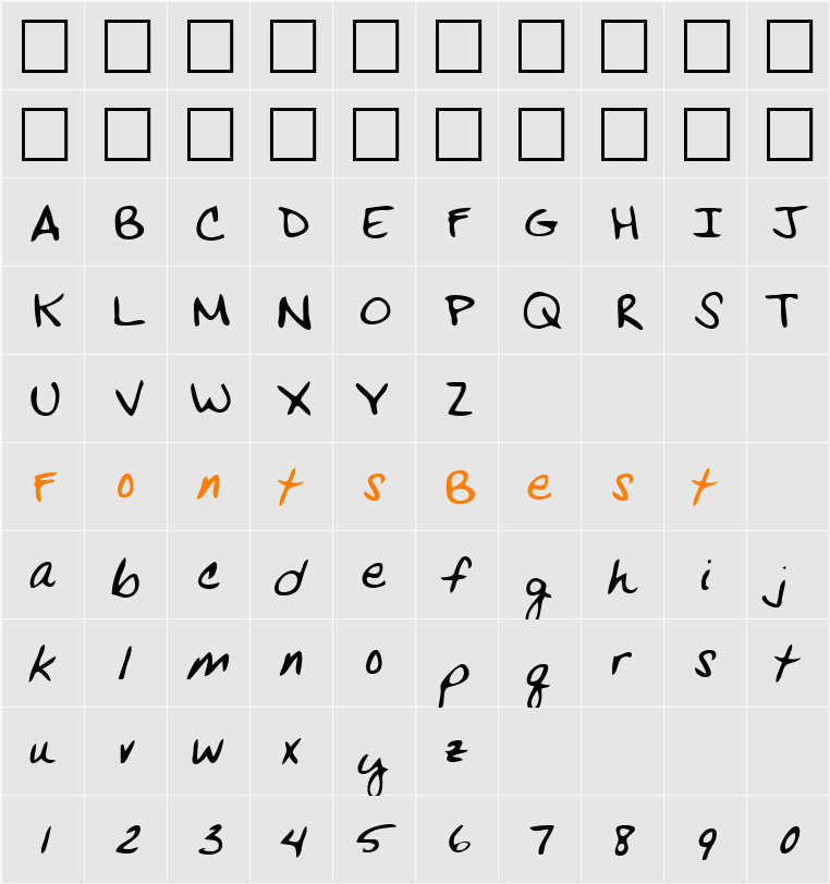 LEHN269 Character Map