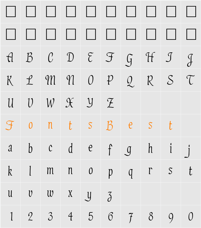 Haddock Character Map