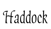 Haddock Font Image