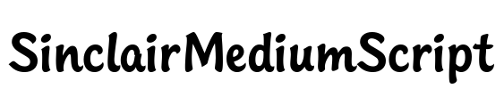 SinclairMediumScript Font Image