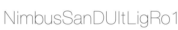 NimbusSanDUltLigRo1 Font Image