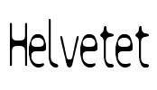 Helvetet Font Image