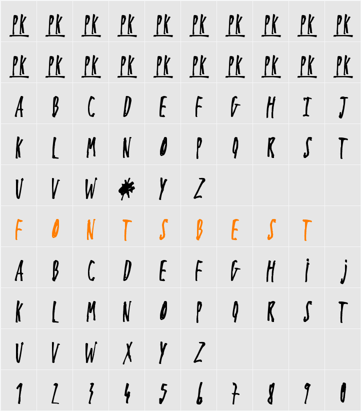 Yo Lobi Character Map