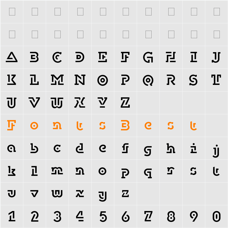 DublonBrusC Character Map