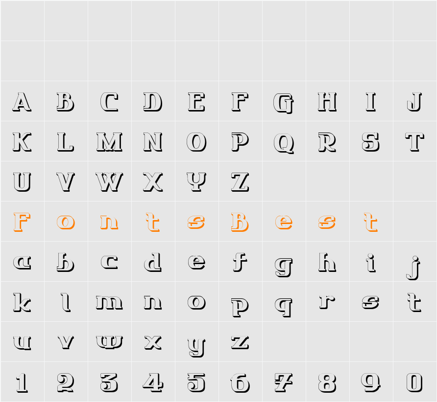FRIENDO Character Map