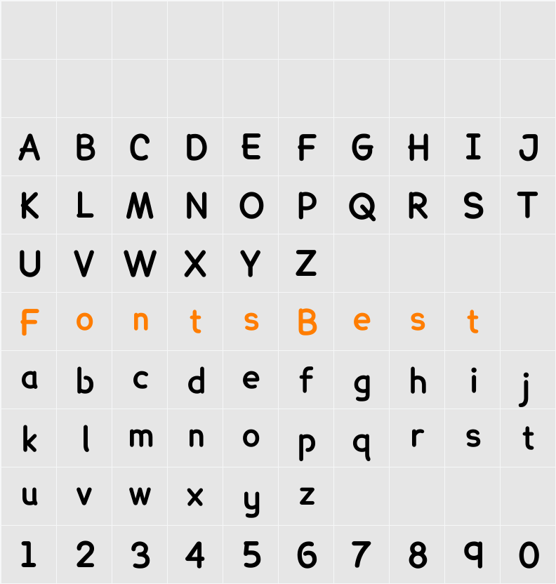 Lexia Readable Character Map