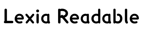 Lexia Readable Font Image