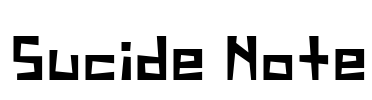 Sucide Note Font Image