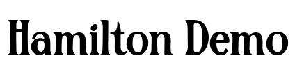 Hamilton Demo Font Image