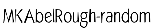 MKAbelRough-random Font Image