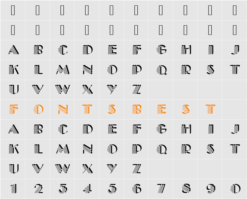 PiccadillyOnlShaD Character Map