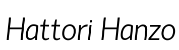 Hattori Hanzo Font Image