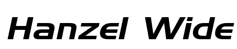 Hanzel Wide Font Image