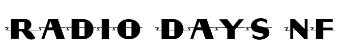 Radio Days NF Font Image