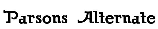 Parsons Alternate Font Image
