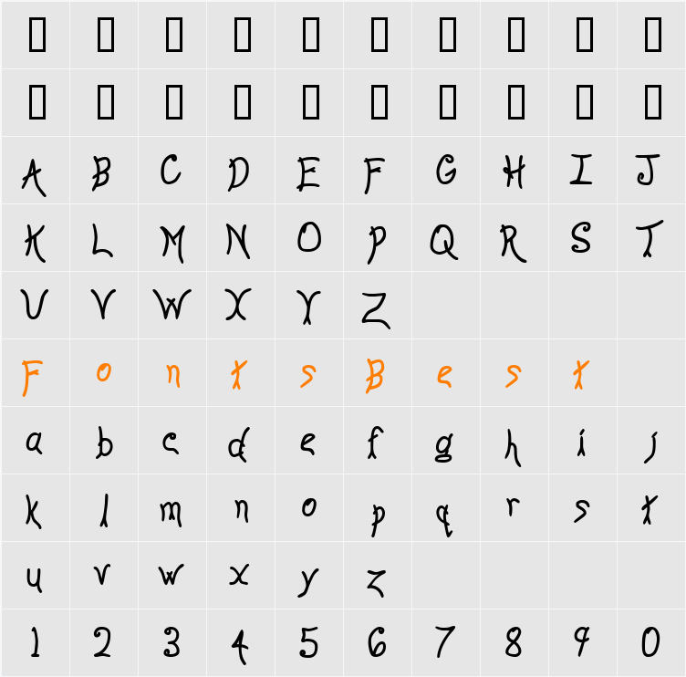 JI-Seines Character Map
