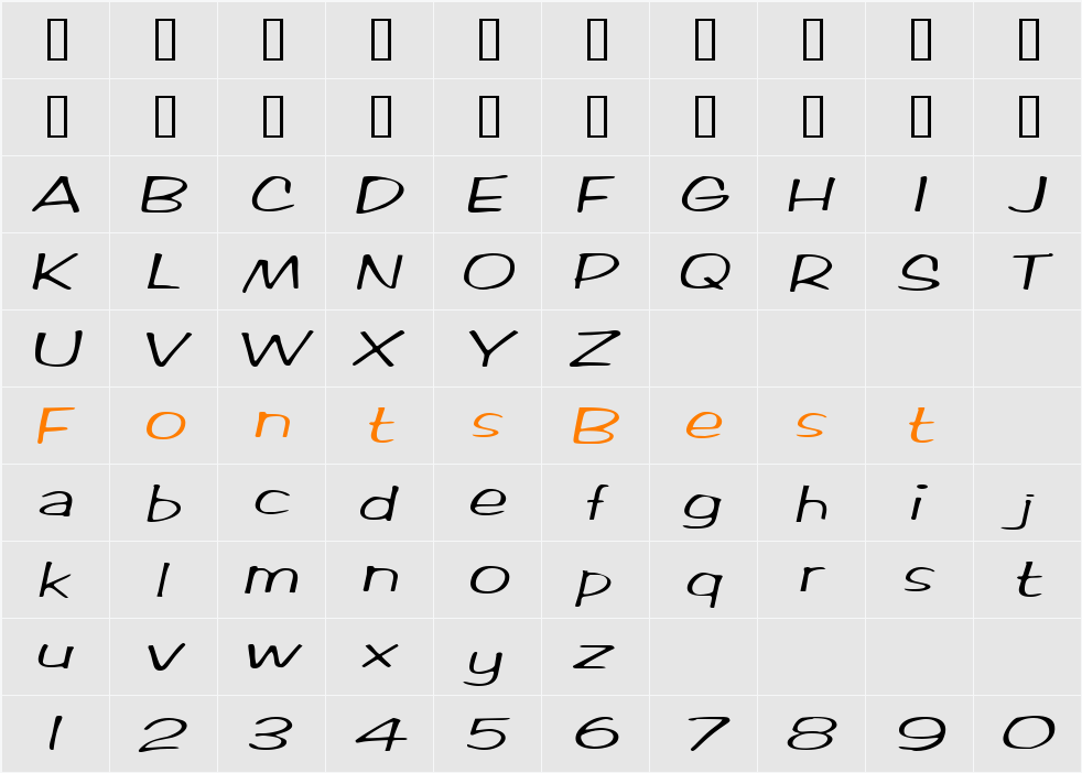 Marlo-Extended Character Map