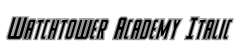 Watchtower Academy Italic