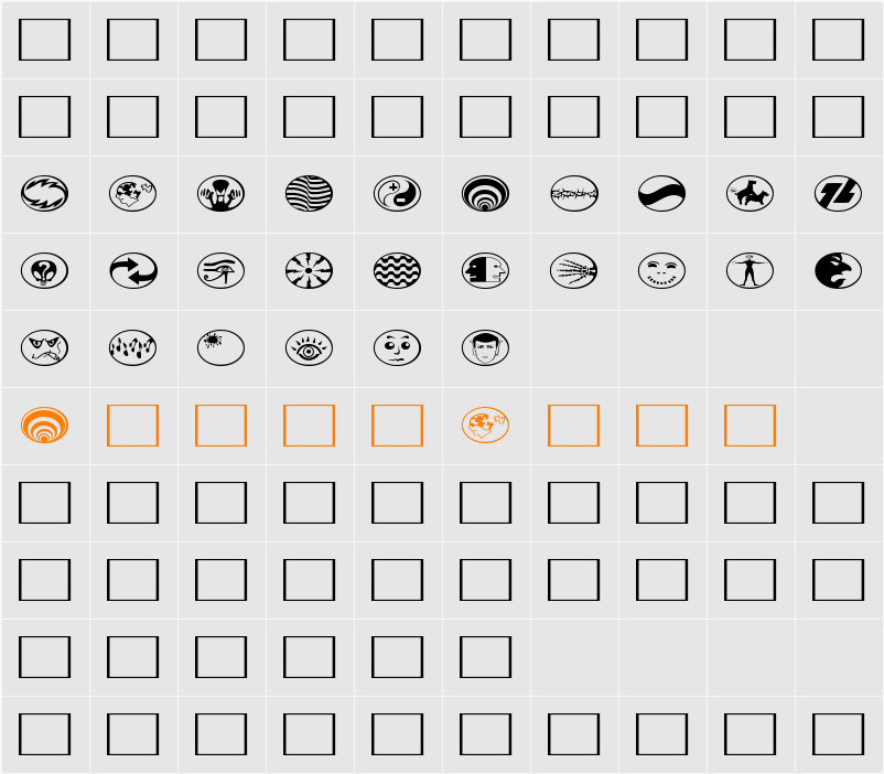 Radbats 4 Character Map